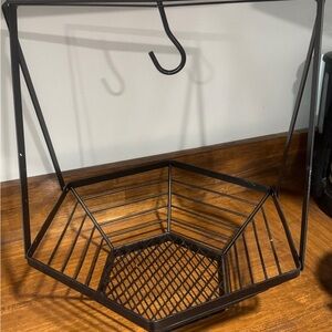 Black Hexagonal Metal Fruit & Produce Basket